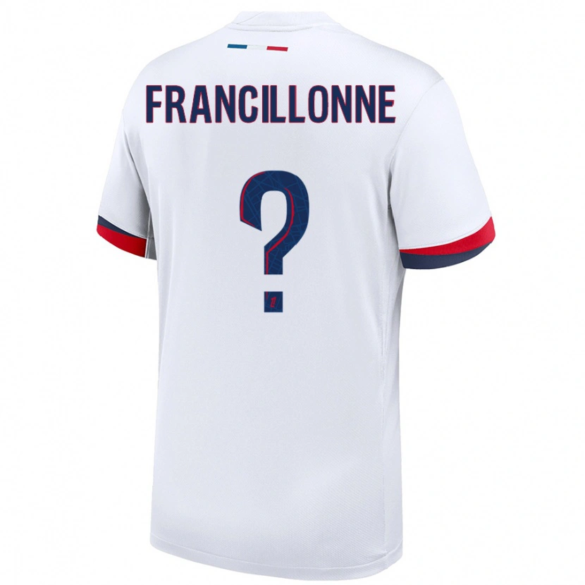 DanxenレディースBryan Francillonne#0白 青 赤アウェイシャツ2024/25ジャージーユニフォーム