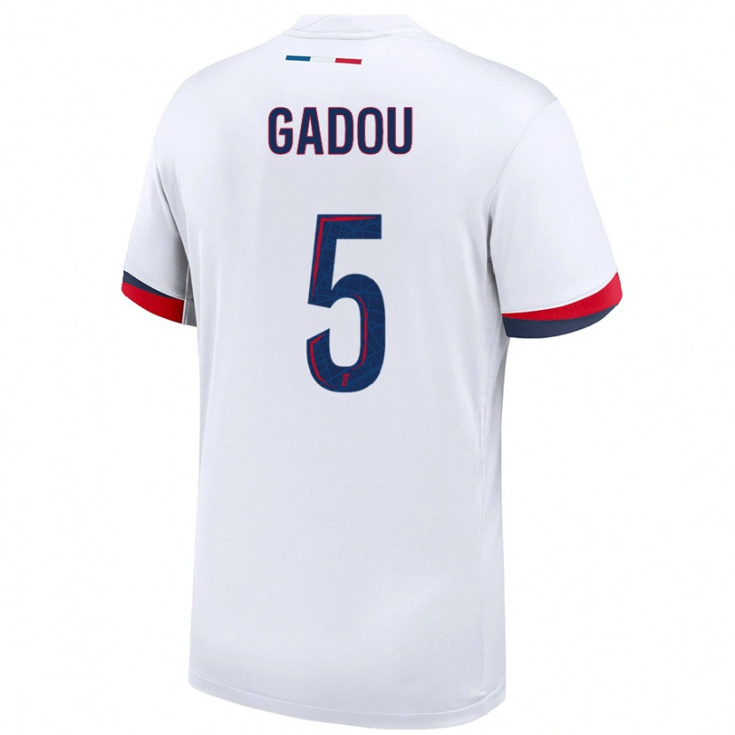 DanxenレディースJoane Gadou#5白 青 赤アウェイシャツ2024/25ジャージーユニフォーム