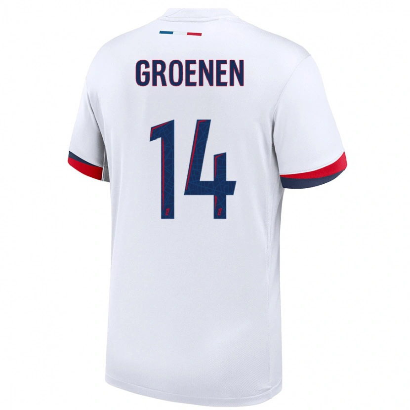 Danxenレディースジャキー・フルーネン#14白 青 赤アウェイシャツ2024/25ジャージーユニフォーム