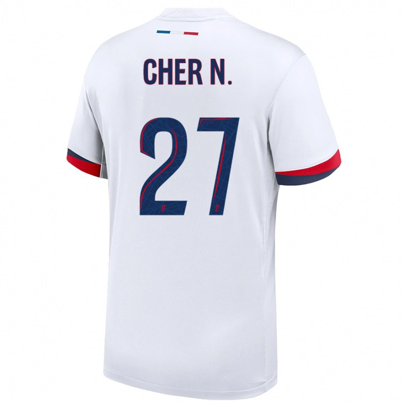 Danxenレディースシェール・エンドゥール#27白 青 赤アウェイシャツ2024/25ジャージーユニフォーム