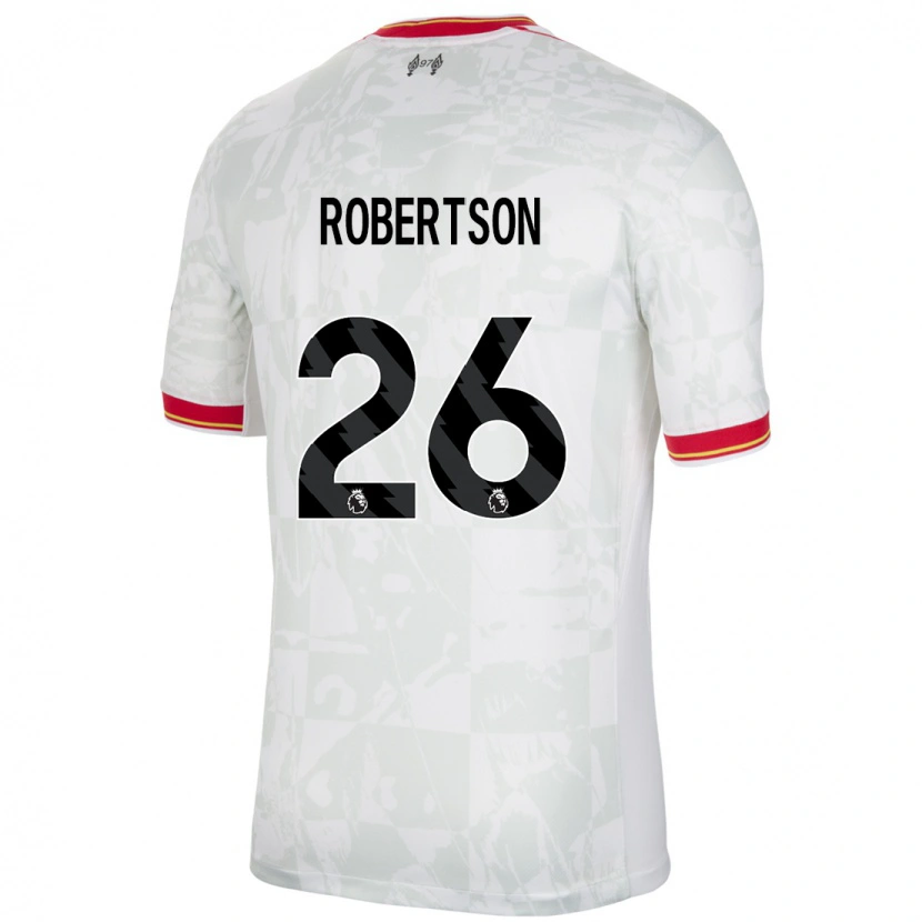 Danxenレディースアンドリュー・ロバートソン#26ホワイト レッド ブラックサードユニフォームシャツ2024/25ジャージーユニフォーム