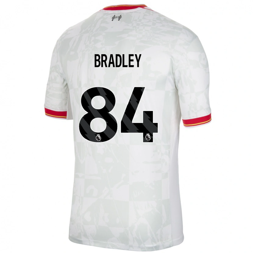 Danxenレディースコナー・ブラッドリー#84ホワイト レッド ブラックサードユニフォームシャツ2024/25ジャージーユニフォーム