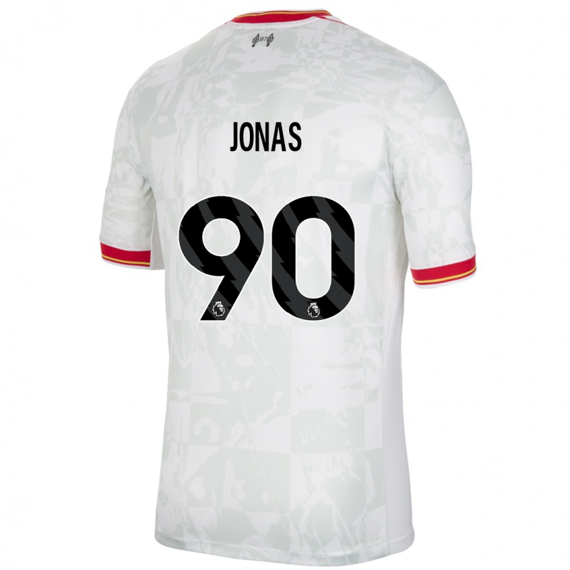 Danxenレディースリー・ジョナス#90ホワイト レッド ブラックサードユニフォームシャツ2024/25ジャージーユニフォーム