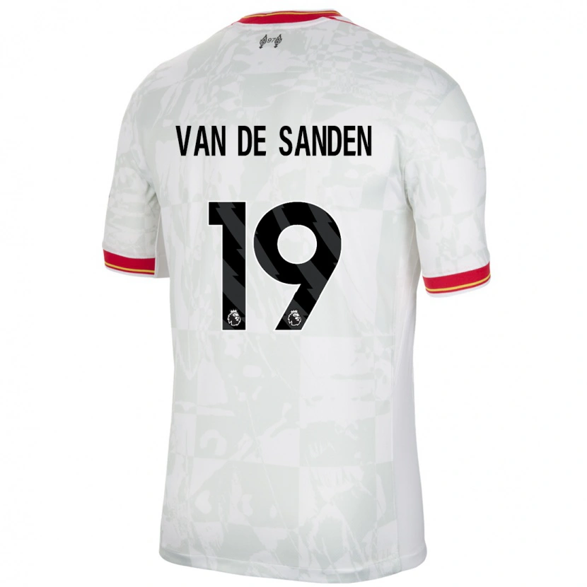 Danxenレディースシャニセ・ファンデサンデン#19ホワイト レッド ブラックサードユニフォームシャツ2024/25ジャージーユニフォーム