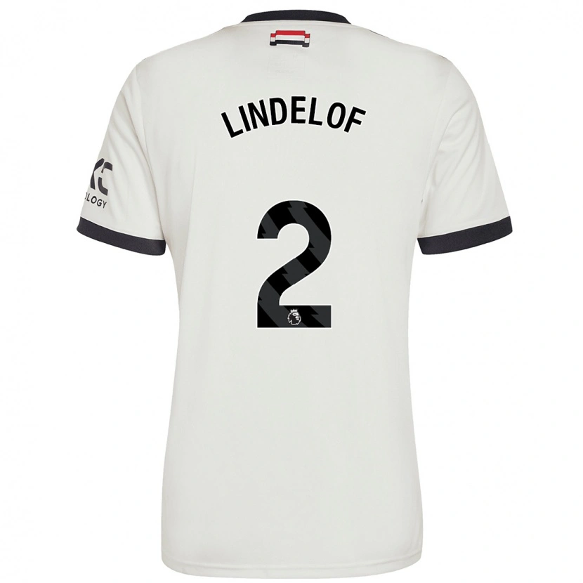 Danxenレディースヴィクトル・リンデレフ#2オフホワイトサードユニフォームシャツ2024/25ジャージーユニフォーム