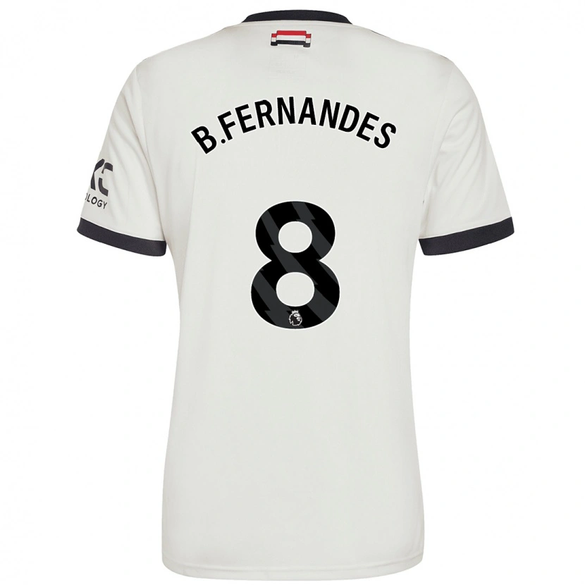 Danxenレディースブルーノ・フェルナンデス#8オフホワイトサードユニフォームシャツ2024/25ジャージーユニフォーム