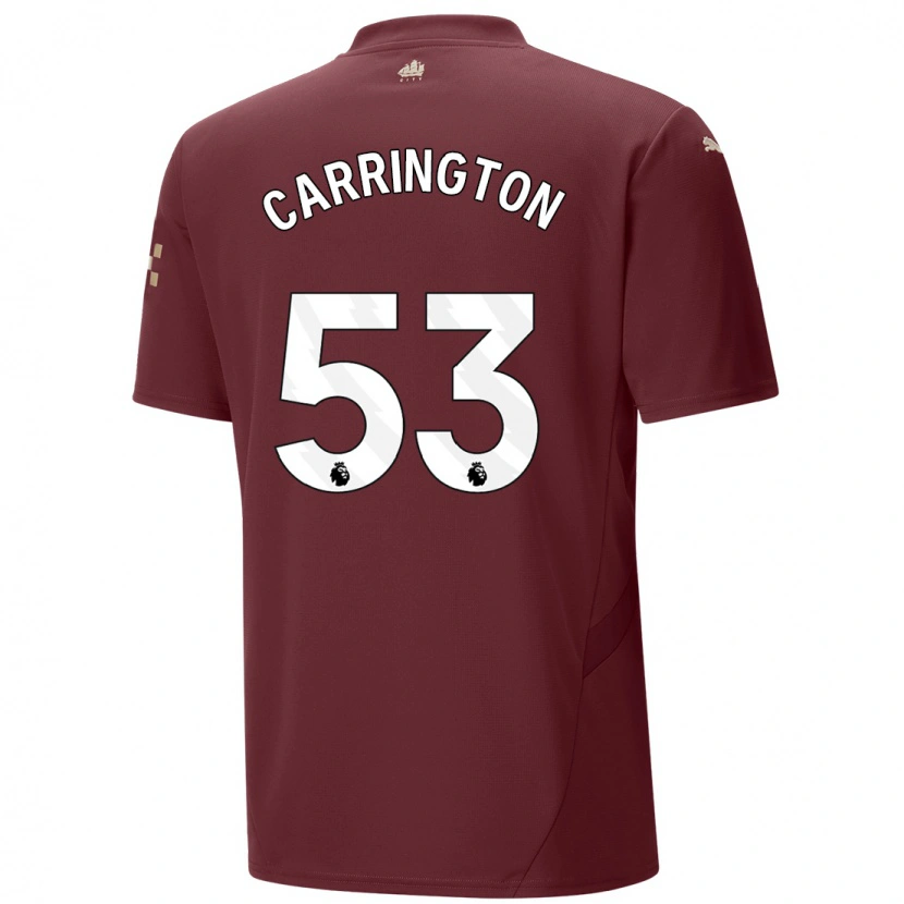 Danxenレディースエズラ・カリントン#53マルーンサードユニフォームシャツ2024/25ジャージーユニフォーム