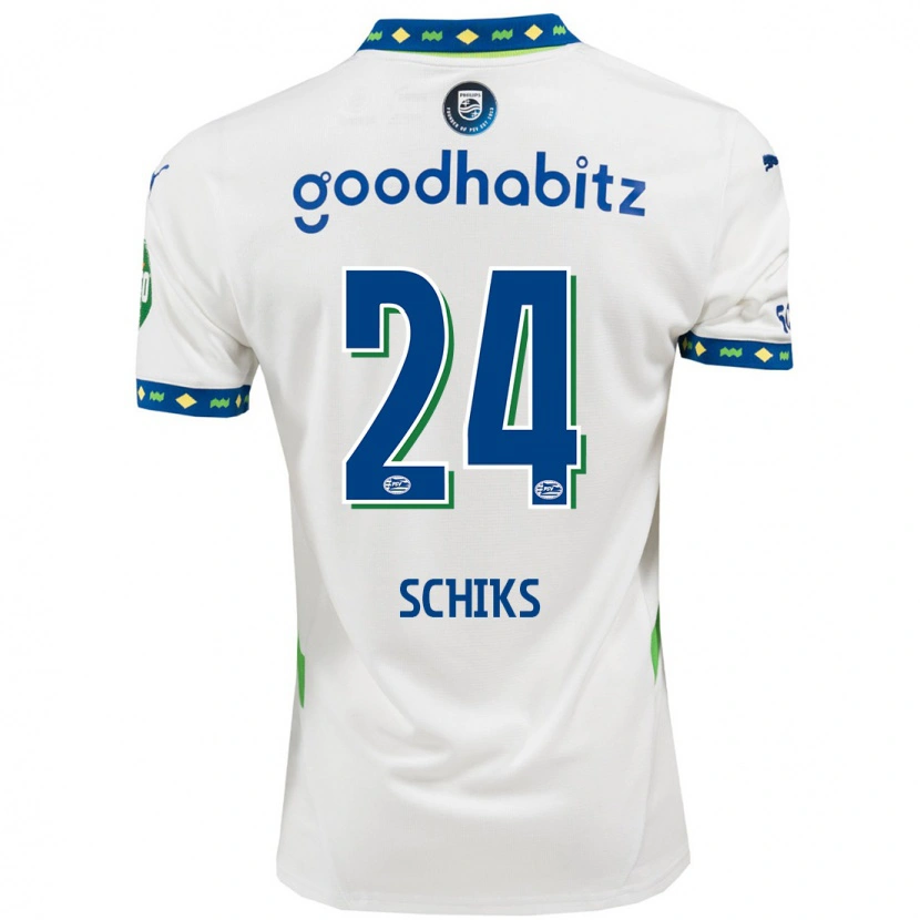 Danxenレディースニーク・シクス#24ホワイト ダークブルーサードユニフォームシャツ2024/25ジャージーユニフォーム