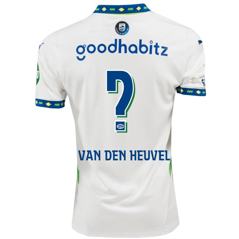DanxenレディースTim Van Den Heuvel#0ホワイト ダークブルーサードユニフォームシャツ2024/25ジャージーユニフォーム