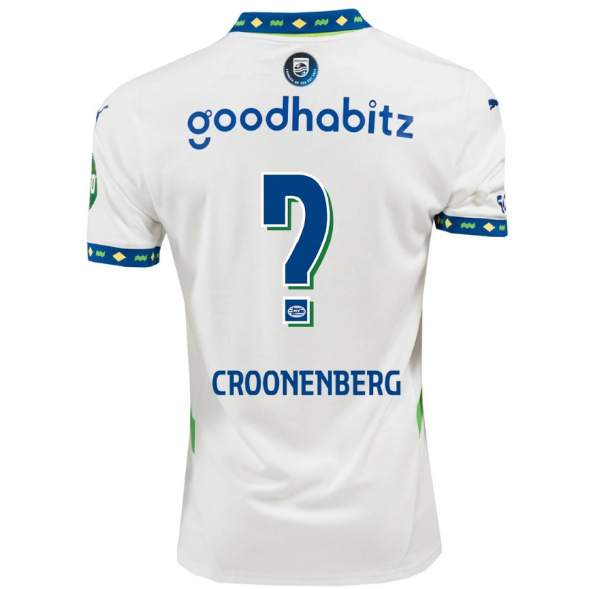 DanxenレディースLuca Croonenberg#0ホワイト ダークブルーサードユニフォームシャツ2024/25ジャージーユニフォーム