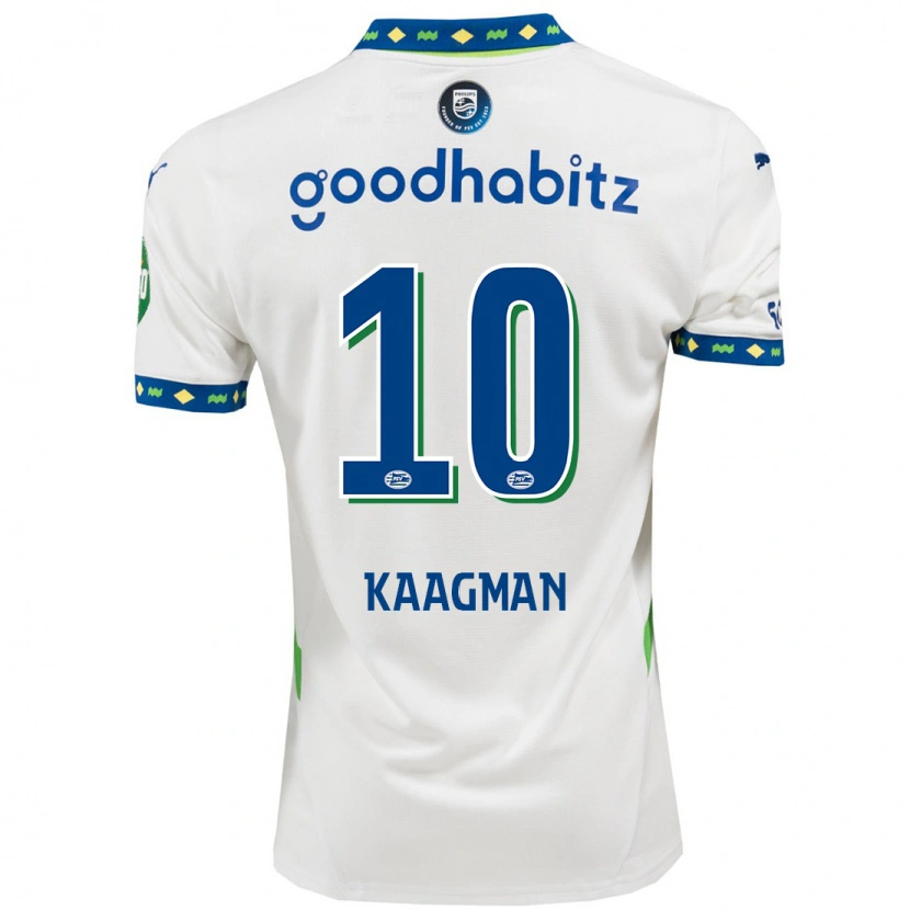 Danxenレディースイネッサ・カーフマン#10ホワイト ダークブルーサードユニフォームシャツ2024/25ジャージーユニフォーム