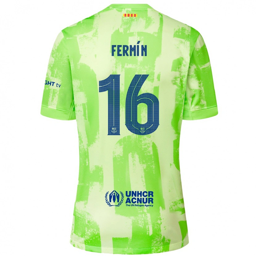 Danxenレディースフェルミンロペス#16ライムサードユニフォームシャツ2024/25ジャージーユニフォーム