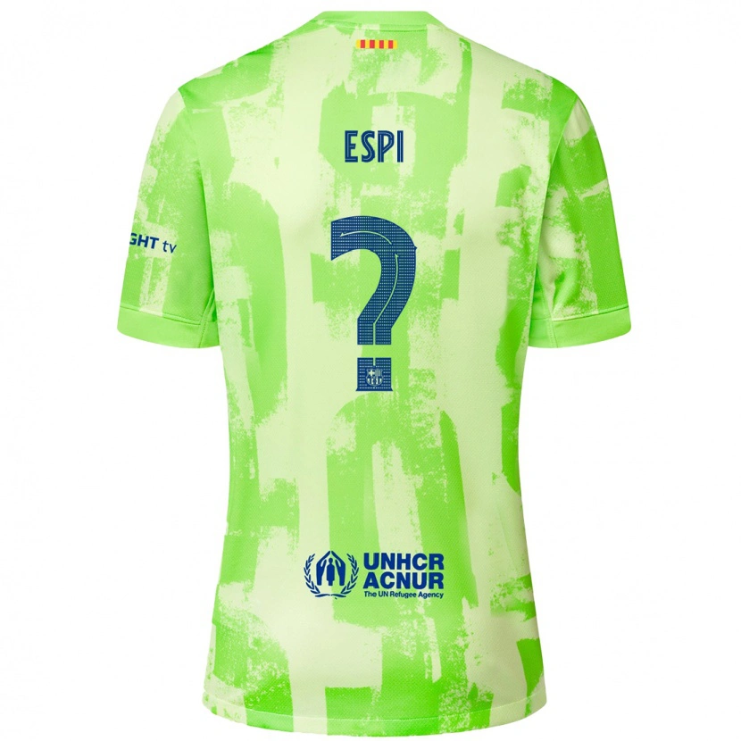 DanxenレディースPau Espi#0ライムサードユニフォームシャツ2024/25ジャージーユニフォーム