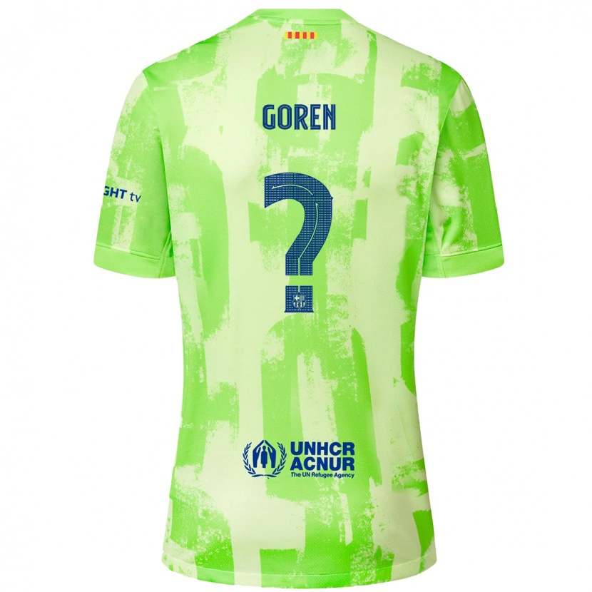 DanxenレディースOrian Goren#0ライムサードユニフォームシャツ2024/25ジャージーユニフォーム