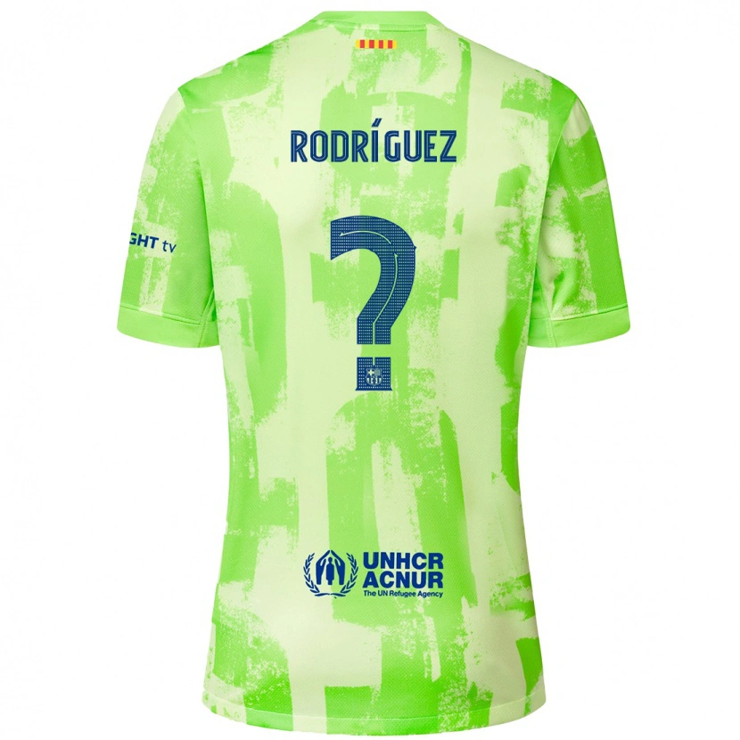 DanxenレディースAlfredo Rodríguez#0ライムサードユニフォームシャツ2024/25ジャージーユニフォーム