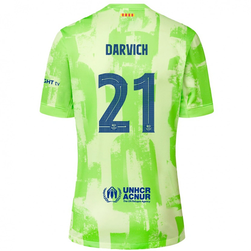 Danxenレディースノア・ダービッチ#21ライムサードユニフォームシャツ2024/25ジャージーユニフォーム