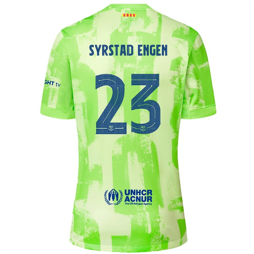 Danxenレディースイングリッド・シルスタッド・エンゲン#23ライムサードユニフォームシャツ2024/25ジャージーユニフォーム