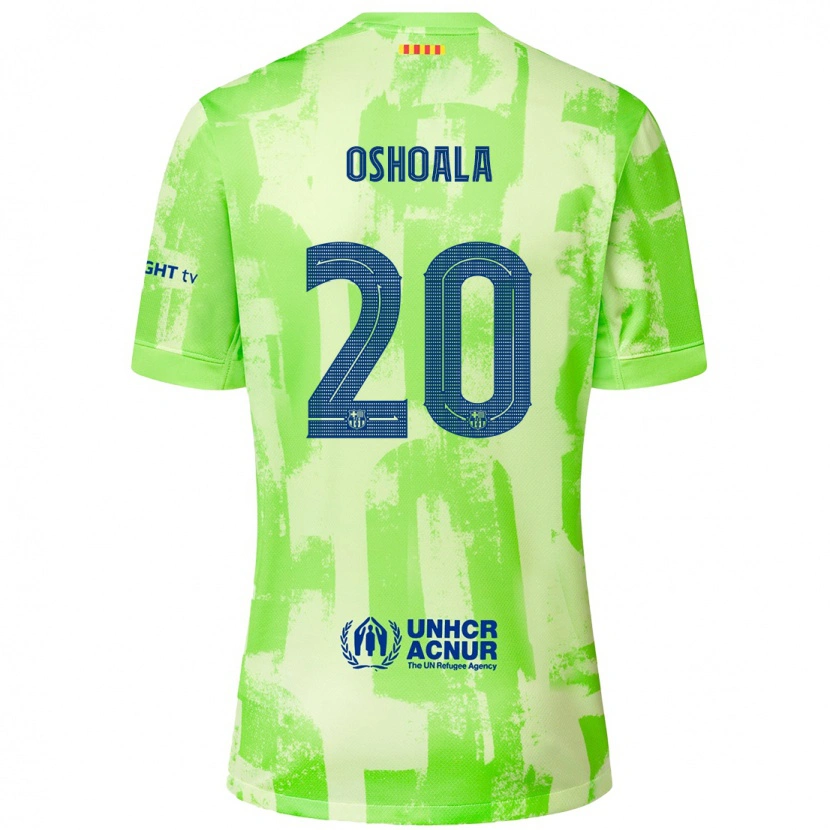 Danxenレディースアシサット・オショアラ#20ライムサードユニフォームシャツ2024/25ジャージーユニフォーム