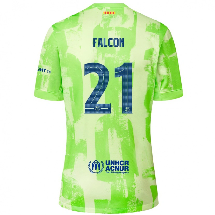 Danxenレディースアンドレア・ファルコン#21ライムサードユニフォームシャツ2024/25ジャージーユニフォーム