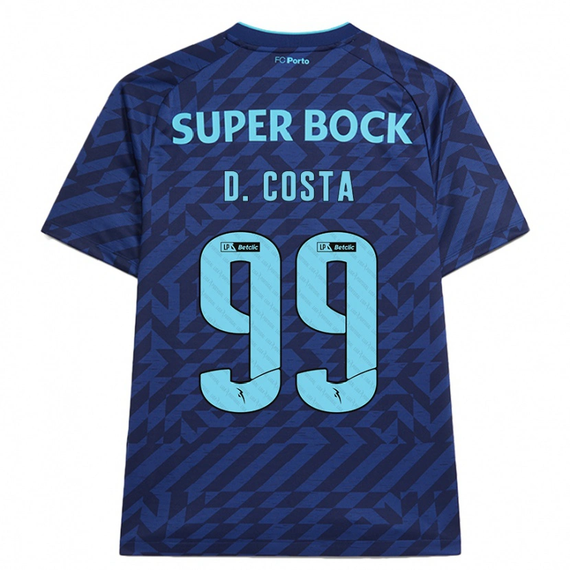 Danxenレディースディオゴ・コスタ#99ネイビーブルーサードユニフォームシャツ2024/25ジャージーユニフォーム