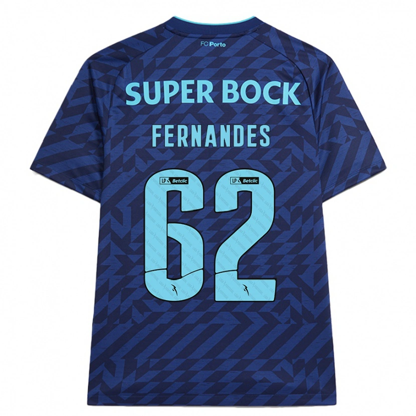 Danxenレディースロドリゴ・フェルナンデス#62ネイビーブルーサードユニフォームシャツ2024/25ジャージーユニフォーム