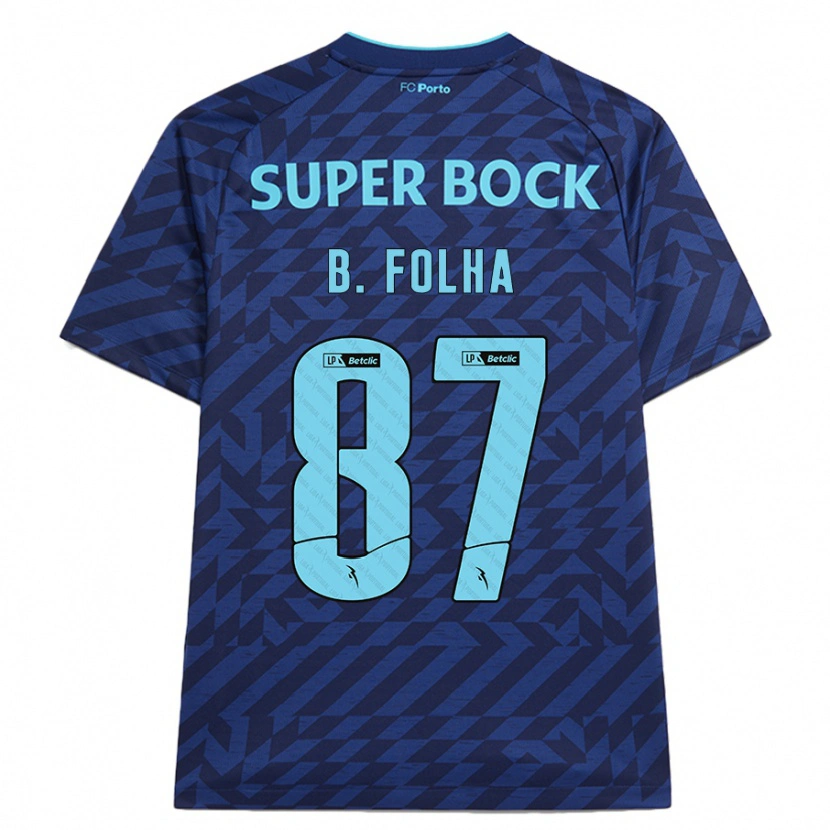 Danxenレディースベルナルド・フォーリャ#87ネイビーブルーサードユニフォームシャツ2024/25ジャージーユニフォーム