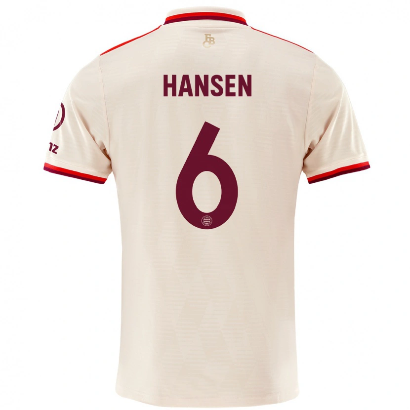 Danxenレディーストゥバ・ハンセン#6リネンサードユニフォームシャツ2024/25ジャージーユニフォーム