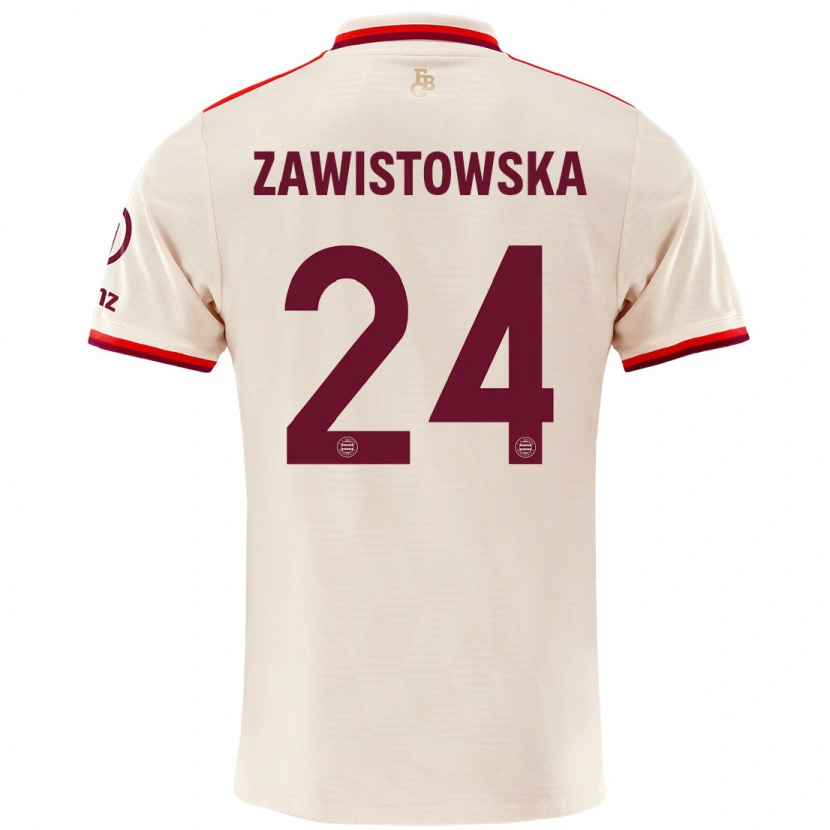 DanxenレディースWeronika Zawistowska#24リネンサードユニフォームシャツ2024/25ジャージーユニフォーム