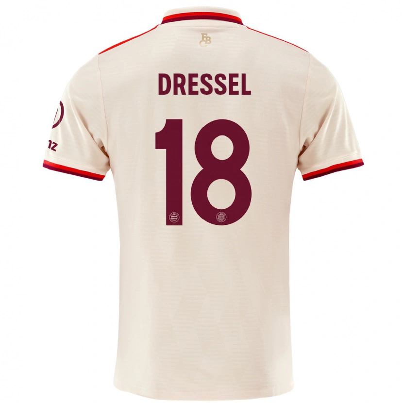 Danxenレディースティモン・ドレッセル#18リネンサードユニフォームシャツ2024/25ジャージーユニフォーム
