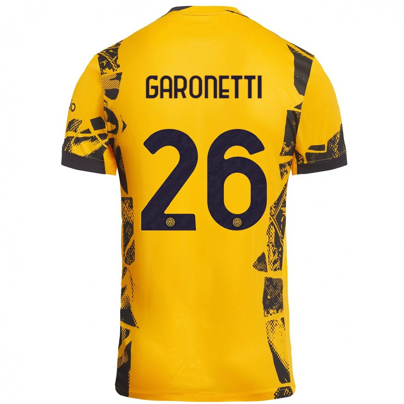 DanxenレディースGabriele Garonetti#26ゴールド ブラックサードユニフォームシャツ2024/25ジャージーユニフォーム