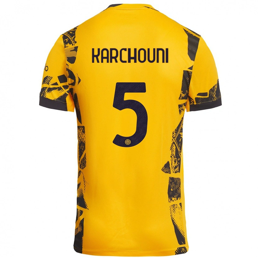 Danxenレディースグティア・カルチュニ#5ゴールド ブラックサードユニフォームシャツ2024/25ジャージーユニフォーム