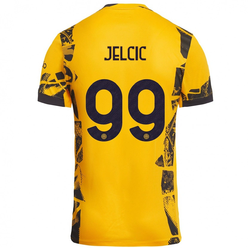 Danxenレディースマヤ・イェルチッチ#99ゴールド ブラックサードユニフォームシャツ2024/25ジャージーユニフォーム