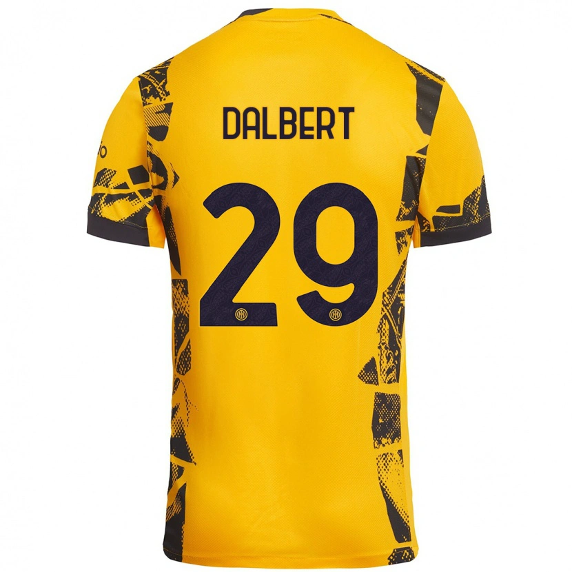 Danxenレディースダルベルト・エンリケ・チャガス#29ゴールド ブラックサードユニフォームシャツ2024/25ジャージーユニフォーム
