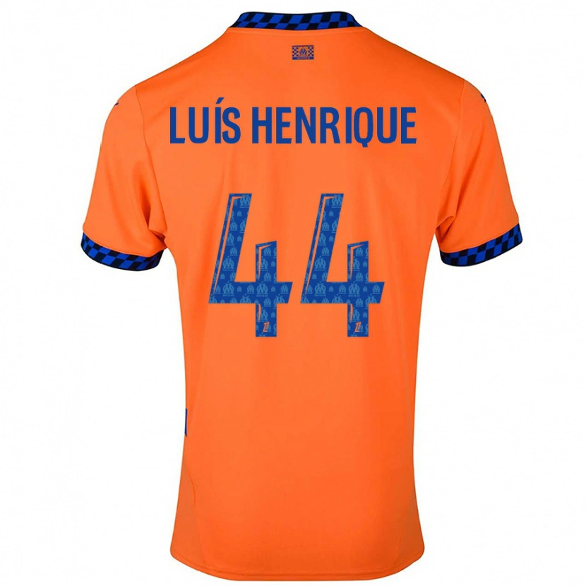 DanxenレディースLuis Henrique#44オレンジ ダークブルーサードユニフォームシャツ2024/25ジャージーユニフォーム