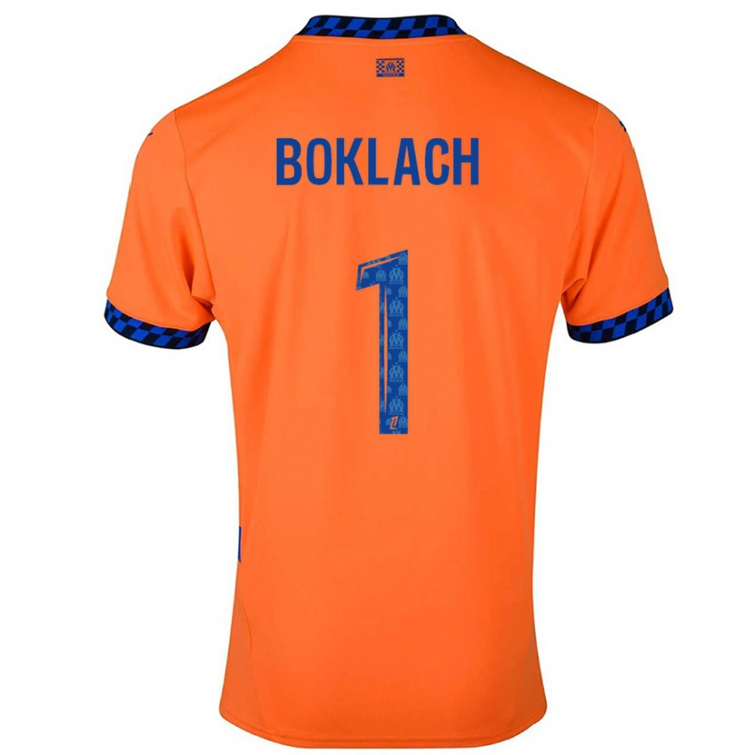 DanxenレディースKateryna Boklach#1オレンジ ダークブルーサードユニフォームシャツ2024/25ジャージーユニフォーム