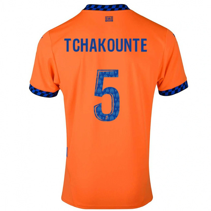 DanxenレディースAnnaëlle Tchakounté#5オレンジ ダークブルーサードユニフォームシャツ2024/25ジャージーユニフォーム
