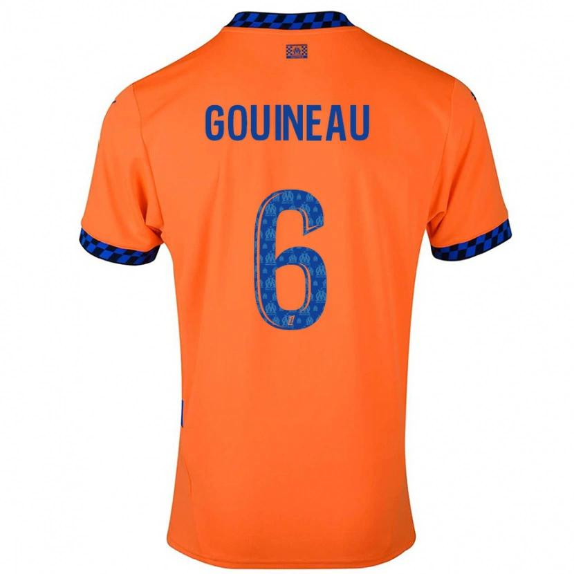 DanxenレディースColine Gouineau#6オレンジ ダークブルーサードユニフォームシャツ2024/25ジャージーユニフォーム