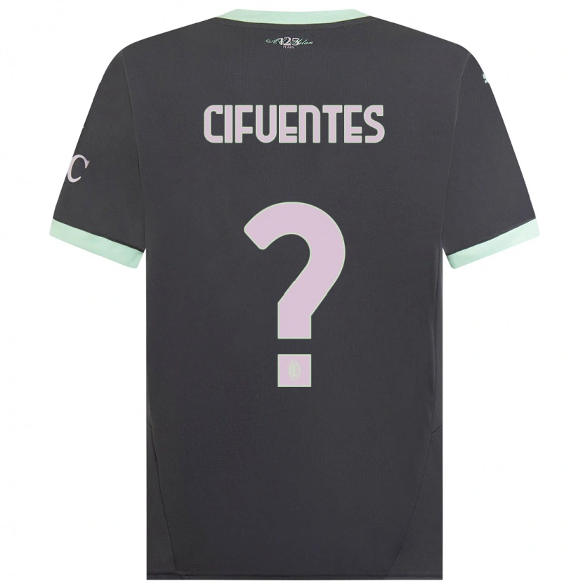 DanxenレディースMaikol Cifuentes#0グレーサードユニフォームシャツ2024/25ジャージーユニフォーム