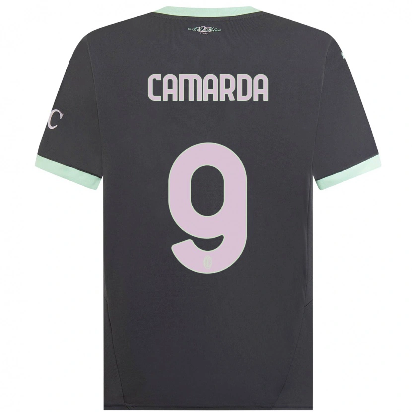 Danxenレディースフランチェスコ・カマルダ#9グレーサードユニフォームシャツ2024/25ジャージーユニフォーム