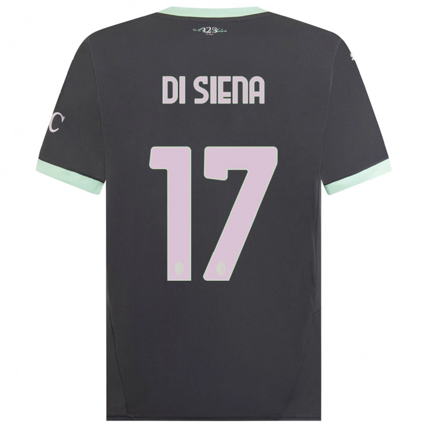 Danxenレディースアンドレア・ディ・シエナ#17グレーサードユニフォームシャツ2024/25ジャージーユニフォーム