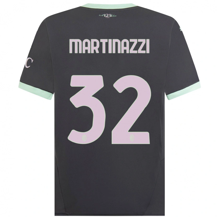Danxenレディースルカ・マルティナッツィ#32グレーサードユニフォームシャツ2024/25ジャージーユニフォーム