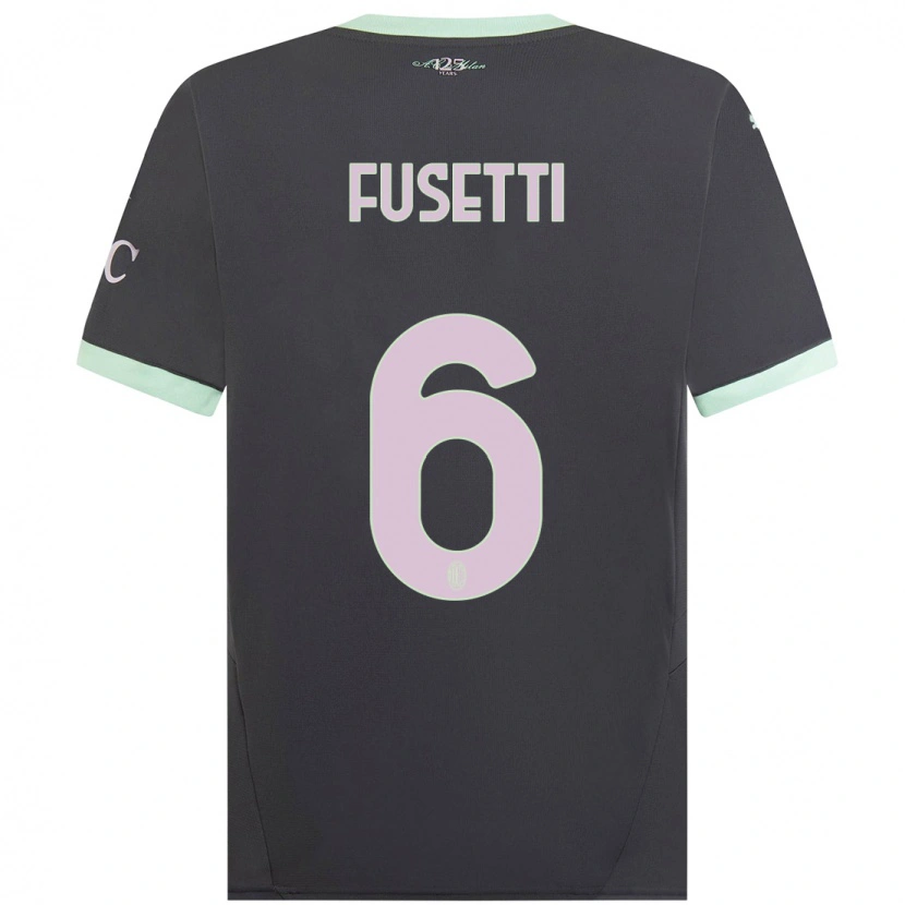 Danxenレディースローラ・フセッティ#6グレーサードユニフォームシャツ2024/25ジャージーユニフォーム
