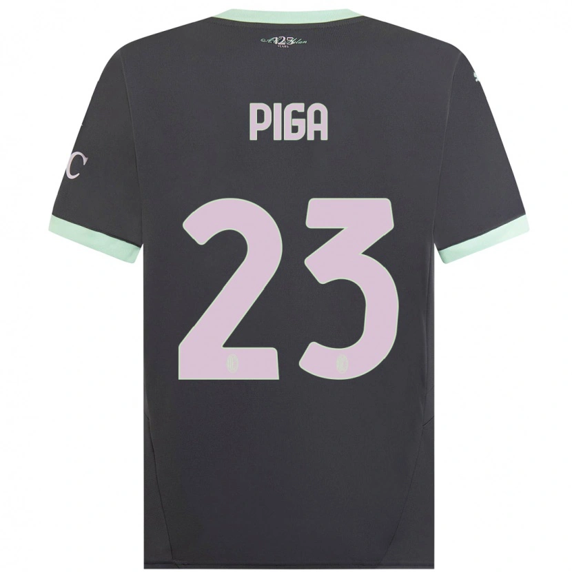 DanxenレディースJulie Piga#23グレーサードユニフォームシャツ2024/25ジャージーユニフォーム