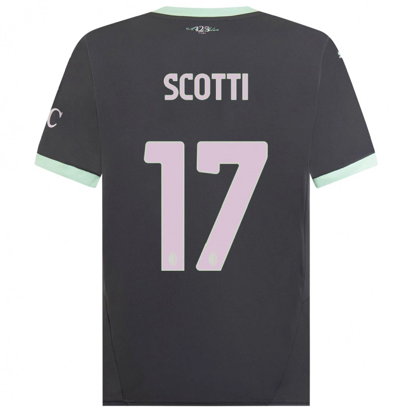 Danxenレディースフィリッポ・スコッティ#17グレーサードユニフォームシャツ2024/25ジャージーユニフォーム