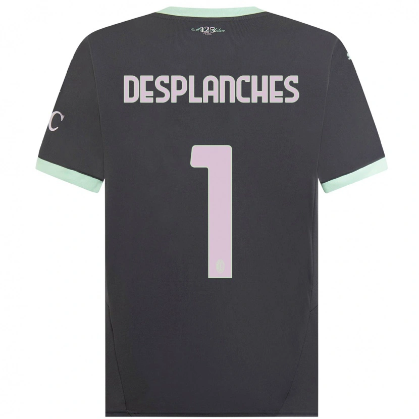 Danxenレディースセバスティアーノ・デプランシュ#1グレーサードユニフォームシャツ2024/25ジャージーユニフォーム