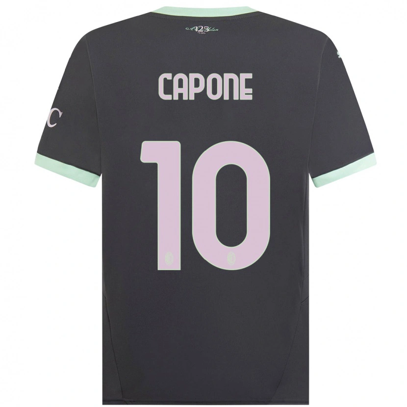Danxenレディースアンドレア・カポネ#10グレーサードユニフォームシャツ2024/25ジャージーユニフォーム