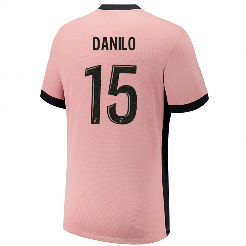 Danxenレディースダニーロ・ルイス・エーリオ・ペレイラ#15ラストピンクサードユニフォームシャツ2024/25ジャージーユニフォーム