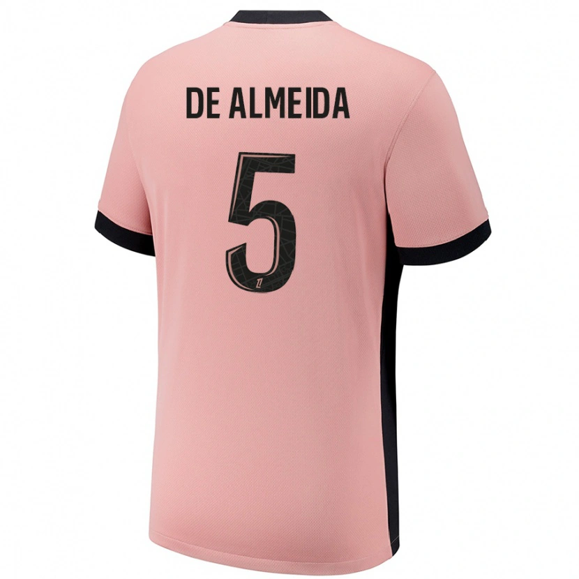 Danxenレディースエリサ・デ・アルメイダ#5ラストピンクサードユニフォームシャツ2024/25ジャージーユニフォーム