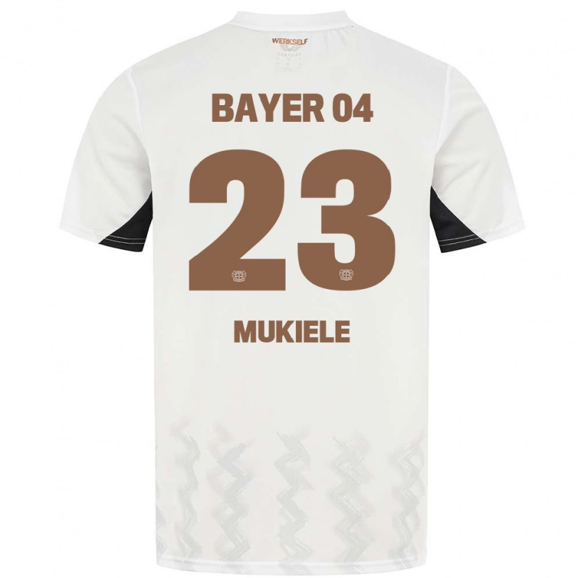 Danxenキッズノルディ・ムキエレ#23白 青 赤アウェイシャツ2024/25ジャージーユニフォーム