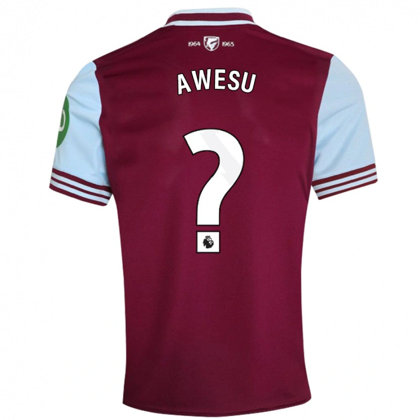 DanxenキッズLanre Awesu#0ダークレッドホームシャツ2024/25ジャージーユニフォーム